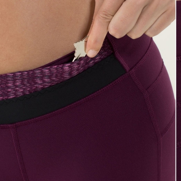 Lululemon City Pulse Pant. Plum / Burgundy color. Size 8. 27" inseam. Ruffled. - Picture 4 of 13